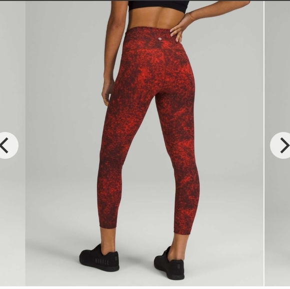 Lululemon Wunder Train High-Rise Tight 25" Sz 8 Autumn Red - Picture 4 of 11